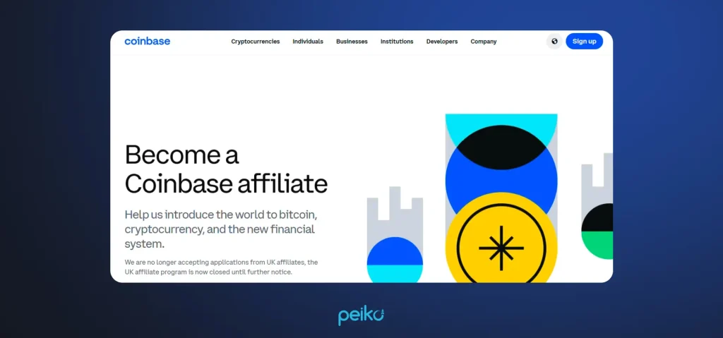 Coinbase offers one of the best crypto affiliate programs