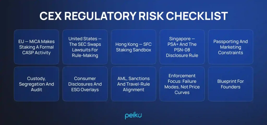 crypto staking regulatory risk checklist